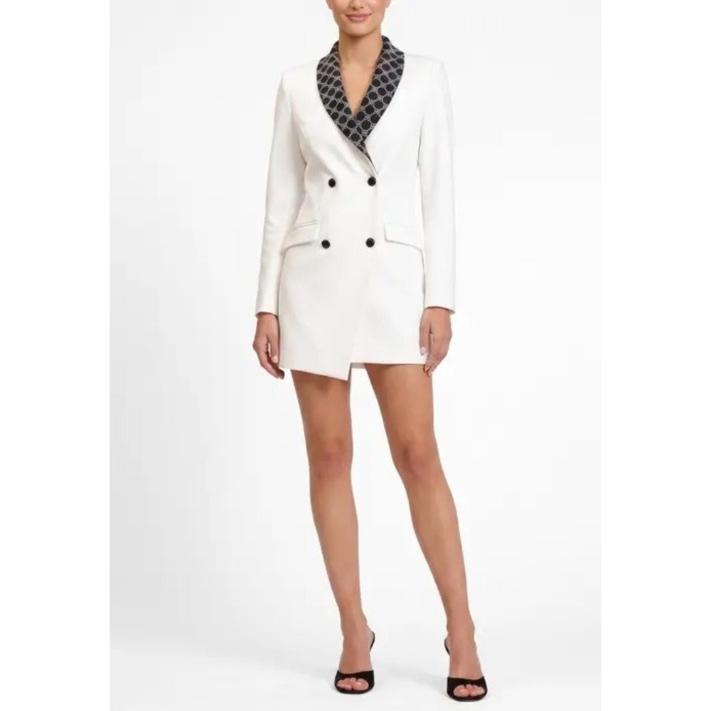 NWT RACHEL Rachel Roy Women's Johnny Beaded Lapel Mini Blazer Dress Sz 12 $189